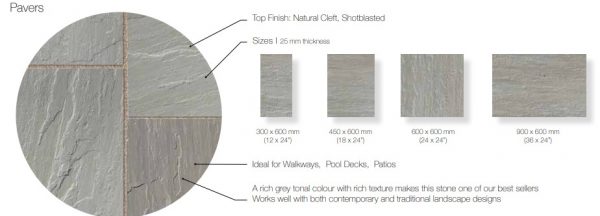 Banas Dove Grey Square Cut Flagstone - Image 4