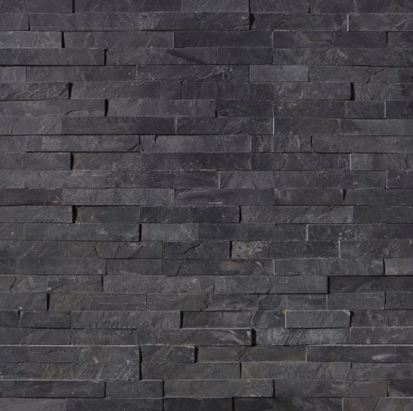 Premium Black Rockmount Stacked Stone Panels